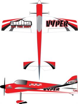 3DHobbyshop Vyper red-white Graphic Package 1